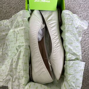 Sam Edelman, Meg, White Leather Ballet Flats